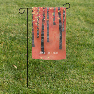 Birch Tree Forest Landscape Garden Flag