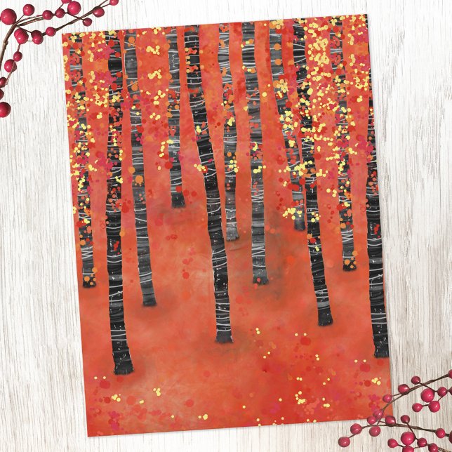 Birch Tree Forest Landscape Postcard (Creator Uploaded)
