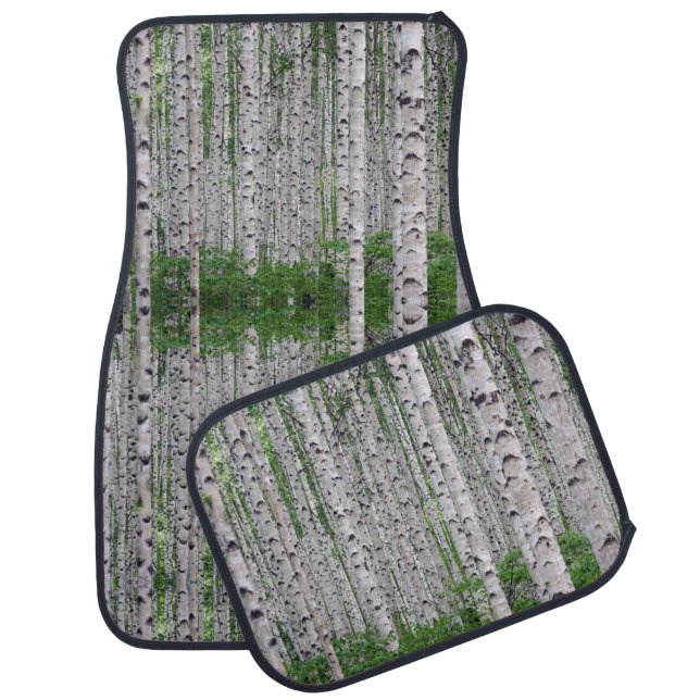 Birch Tree Forest Nature Car Floor Mat (Set)
