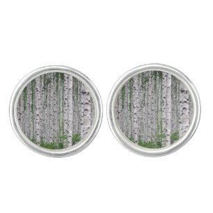 Birch Tree Forest Nature Cufflinks