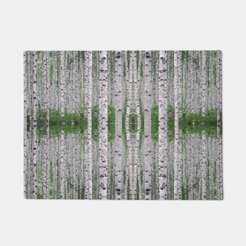 Birch Tree Forest Nature Door Mat