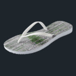 Birch Tree Forest Nature Flip Flops<br><div class="desc">As the birch is a pioneer species this gives it a symbol of rebirth,  new beginnings and growth. It's a sacred tree within the mythology of the Celts and is thought to have very protective influences.</div>