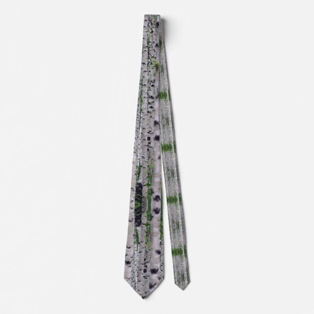 Birch Tree Forest Nature Neck Tie (Front)