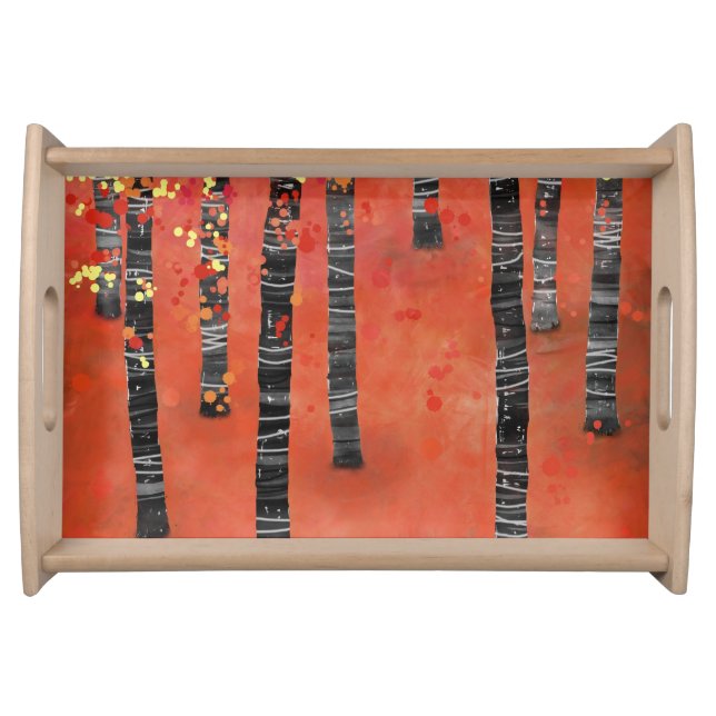 Birch Tree Forest Serving Tray (Front)