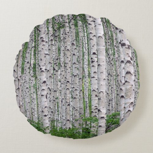 Birch Tree Forest Throw Pillow