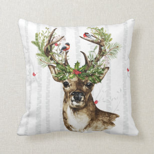 Woodland Christmas Decorative Throw Pillows Zazzle