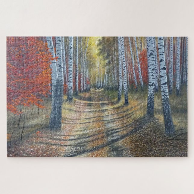 Birch Tree Lane Jigsaw Puzzle (Horizontal)