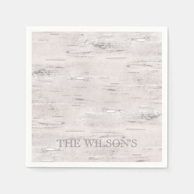 Birch Tree Natural NAME Outdoors Nuetrals Aspen Napkins (Front)