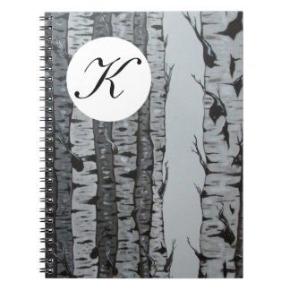 Birch Tree Notebook w/ Personalized Monogram/Name