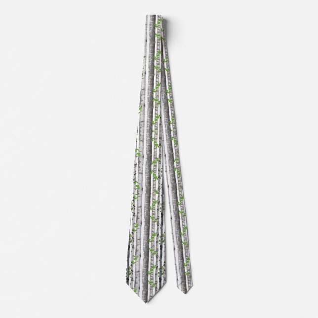 Birch Tree Pattern  Neck Tie (Front)
