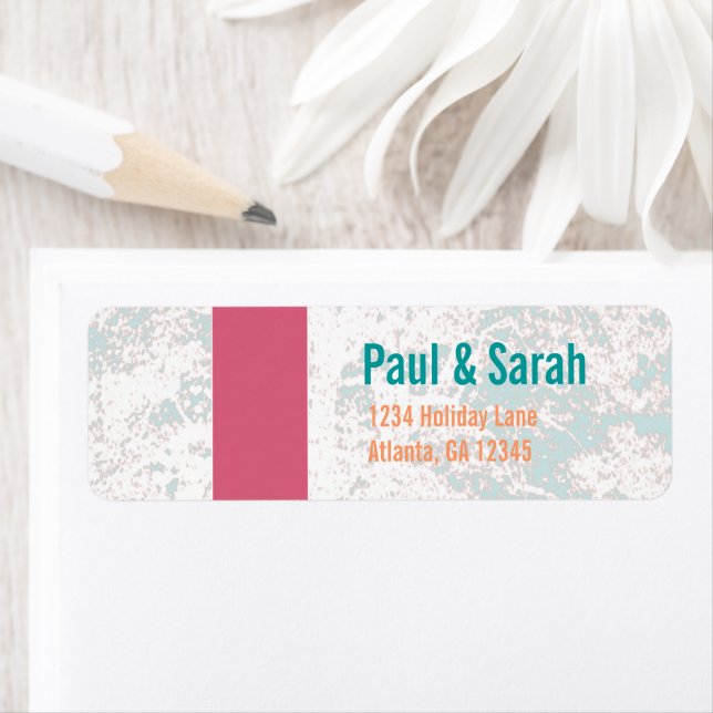 Birch Tree Playbill Fonts Wedding Label (Insitu)
