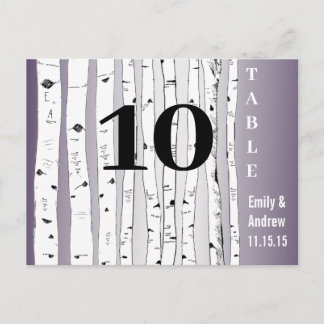 Birch Tree Playbill Fonts Wedding Table Number