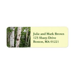 Birch Tree Return Address Label
