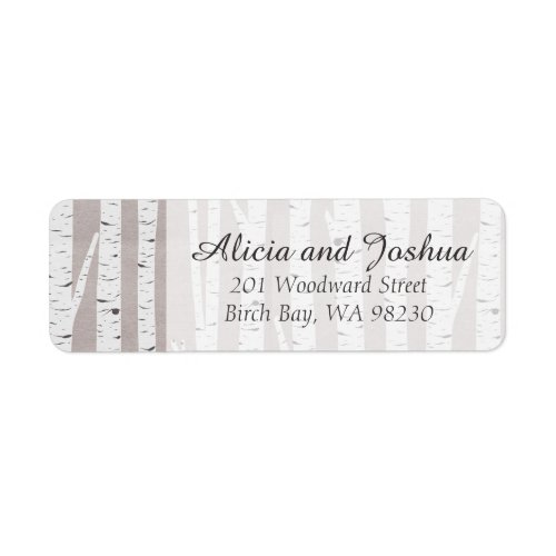 Birch Tree Rustic Nature Custom Return Address Label