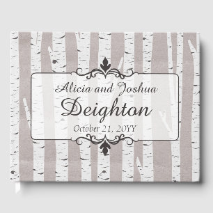 Birch Tree Rustic Nature Wedding Personalized Guest Book