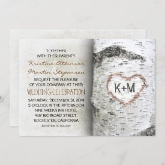 Birch Tree Rustic Wedding Invitations