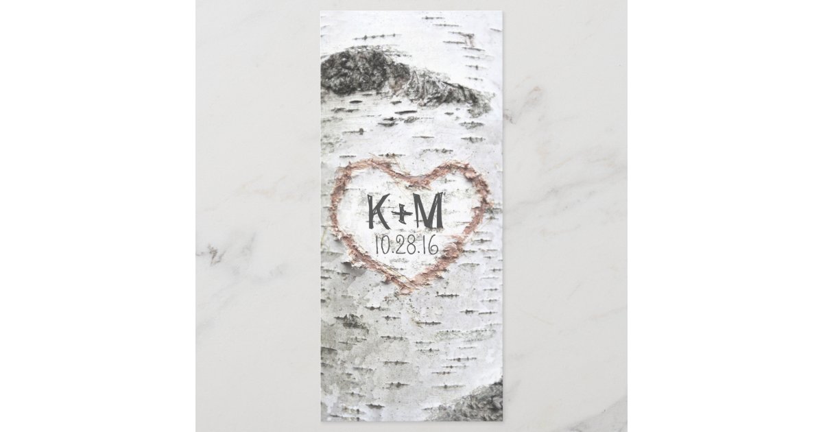 BIRCH TREE RUSTIC WEDDING PROGRAMS | Zazzle