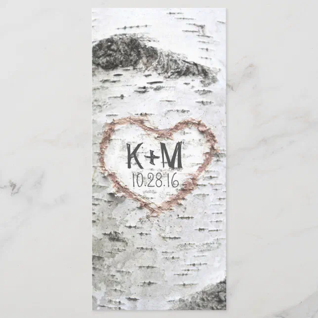 BIRCH TREE RUSTIC WEDDING PROGRAMS | Zazzle