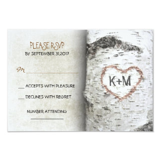 Birch Tree Rustic Wedding RSVP Cards