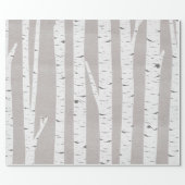 Birch Tree Rustic Woodland Wrapping Paper (Flat)
