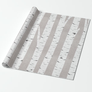Birch Tree Rustic Woodland Wrapping Paper