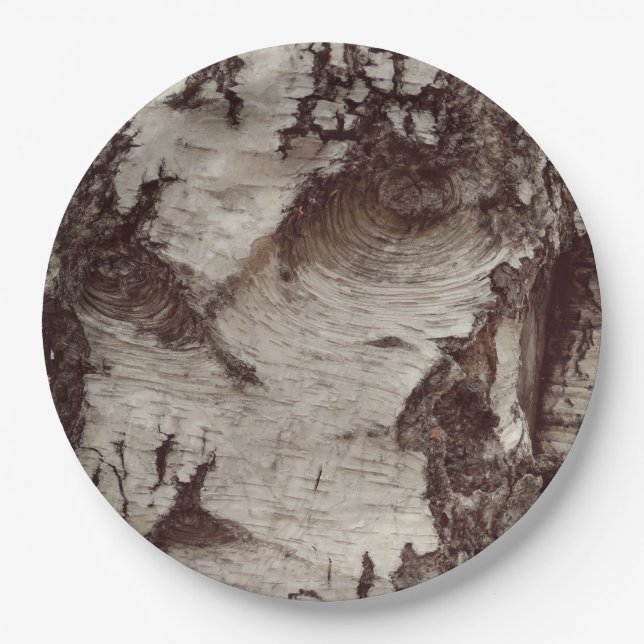 Birch Tree Skin Photo Paper Plates 9 (Front)