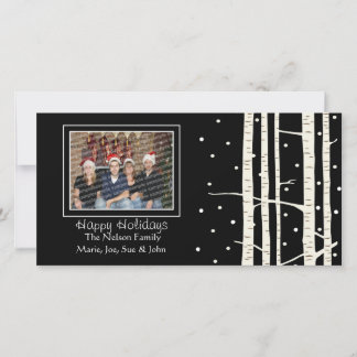 Birch Tree Snowfall Holiday Card