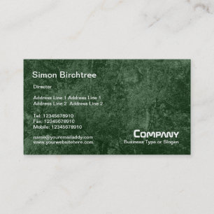 Birch Tree Texture - Dark Green Business Card