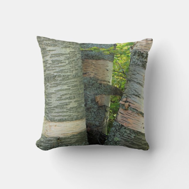 Birch Tree Throw Pillow (Front)