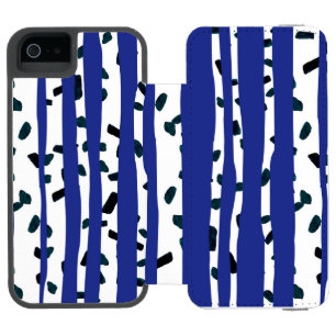 Birch Tree Trunks on Blue iPhone SE/5/5s Wallet Case