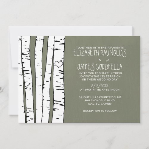 Birch Tree Wedding Invitations