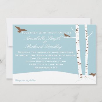 Birch Tree Wedding Invitations by LaBebbaDesigns at Zazzle