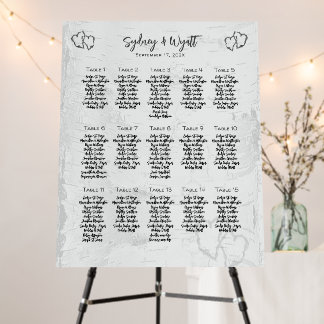Birch Tree Wedding Reception Large Seating Chart Foam Board