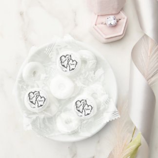 Birch Tree Wedding Thank You Hearts Candy Favors