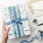 Birch Tree White Bark on Blue Winter Wrapping Paper<br><div class="desc">Artsy white birch trees against blue sky make this cute gift wrap gender and holiday neutral yet striking and appropriate for anyone. Any color ribbon looks good accessorizing with it, as well. Get plenty, as you'll love it for any gift, large or small. The Paws Charming shop has gift wrap...</div>