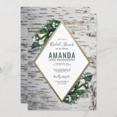 Birch Tree Woodland Bridal Shower Invitations (Front/Back)