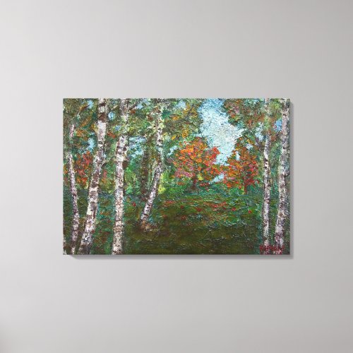 Birch Trees by Kimon Loghi Canvas Print