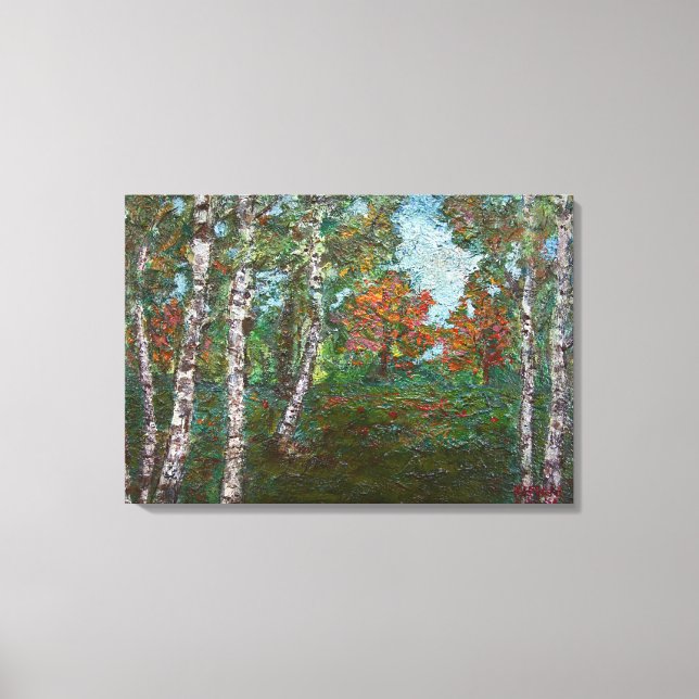 Birch Trees (by Kimon Loghi) Canvas Print (Front)