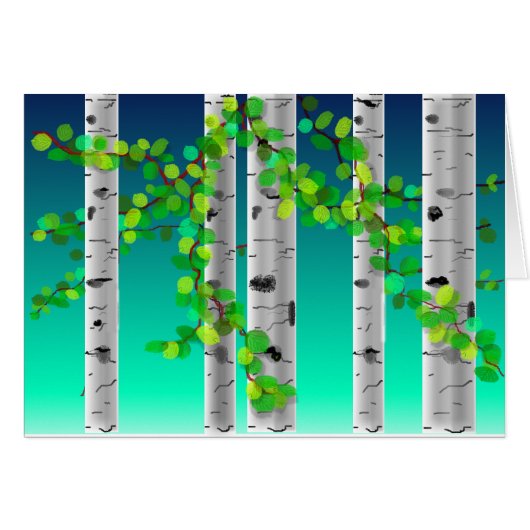 Birch Trees Cards (Front Horizontal)