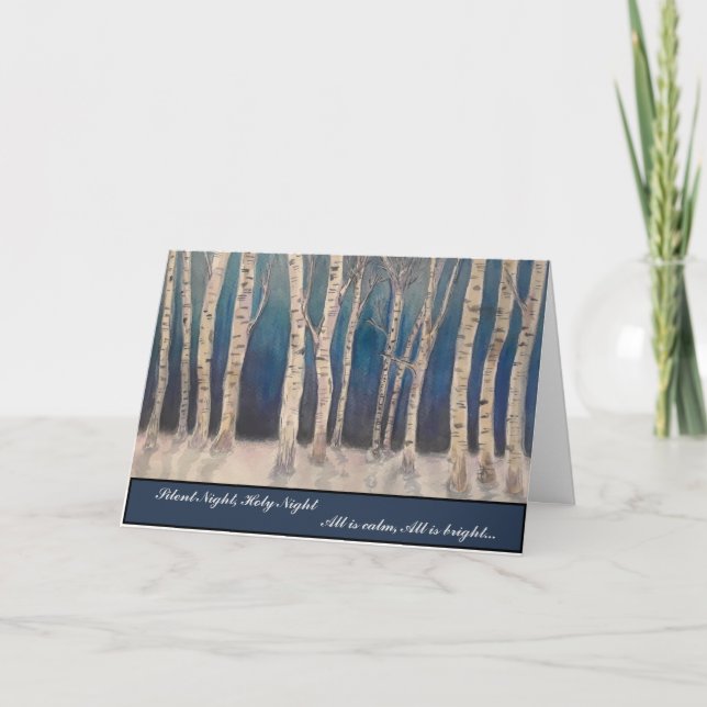 Birch Trees Christmas Card (Front)