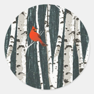 Birch Trees Christmas Tree Stickers