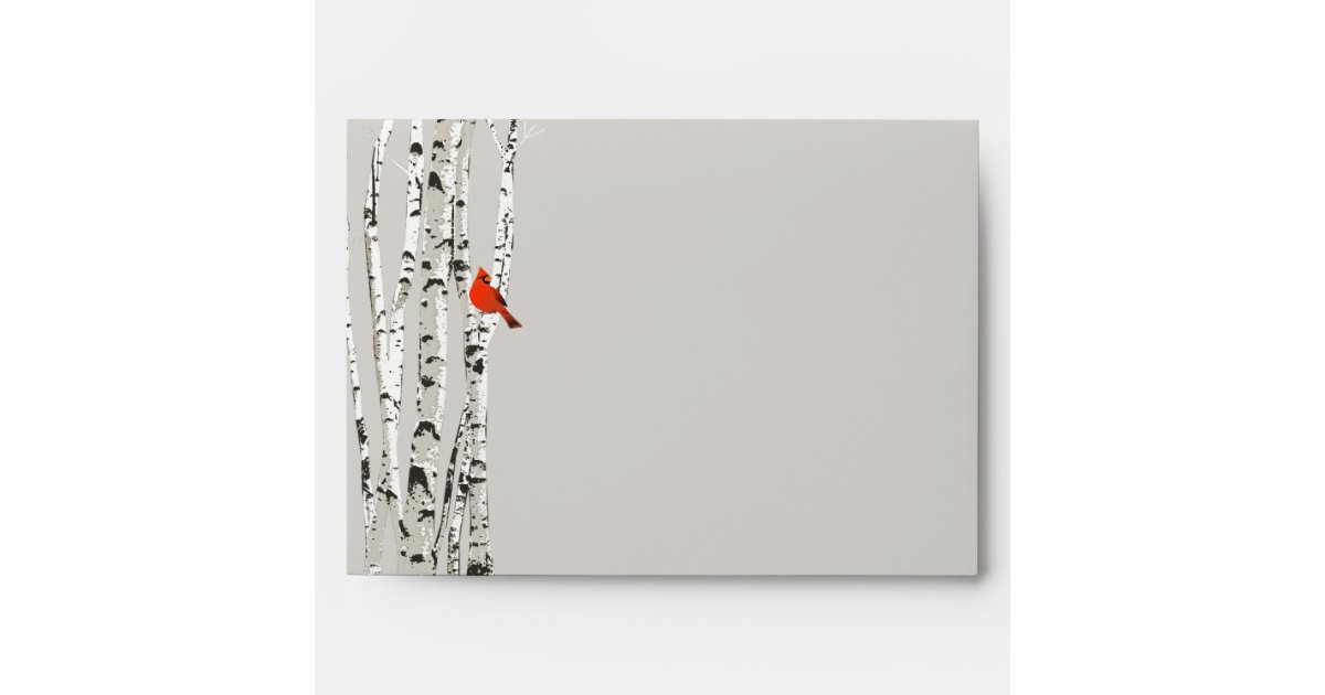 Modern Birch Tree Wedding 5x7 Envelope