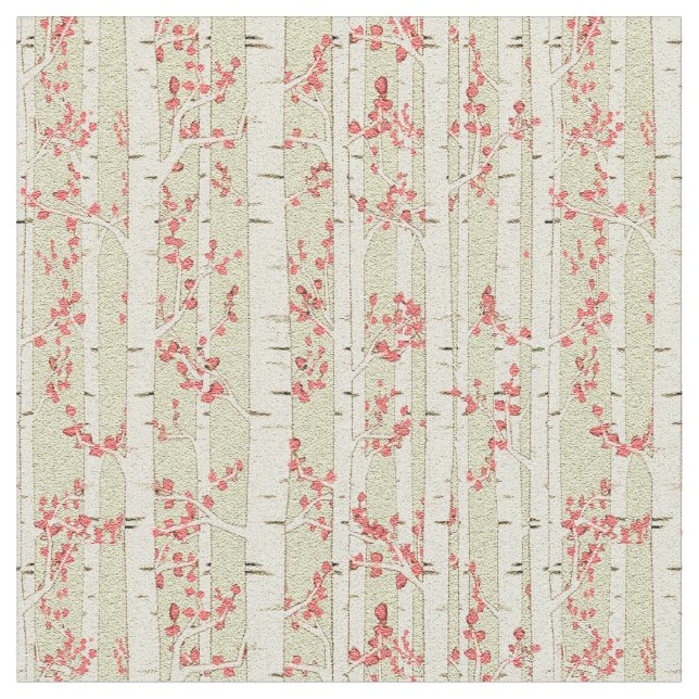 Birch Trees Fabric (Close Up)
