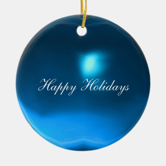 BIRCH TREES IN TUSCANY CERAMIC ORNAMENT (Front)