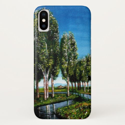 BIRCH TREES IN TUSCANY LANDSCAPE iPhone X CASE