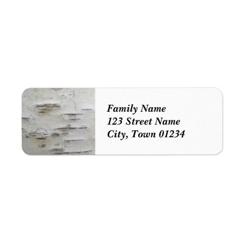 Birch Trees Label