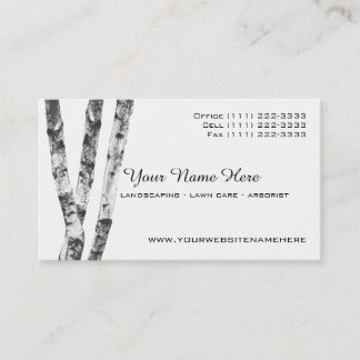 Birch Trees Landscape Arborist Business Card