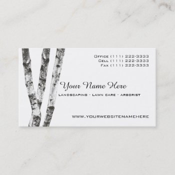 Birch Trees Landscape Arborist Business Card by businesstops at Zazzle