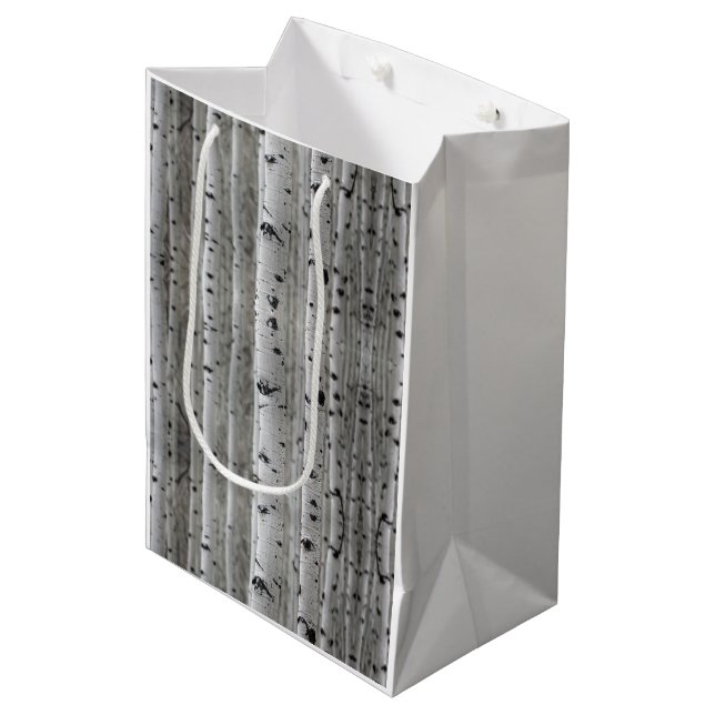 Birch trees medium gift bag (Front Angled)