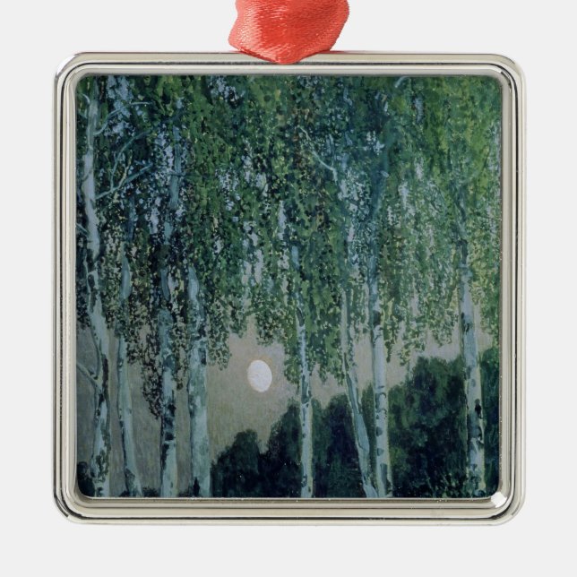 Birch Trees Metal Ornament (Front)